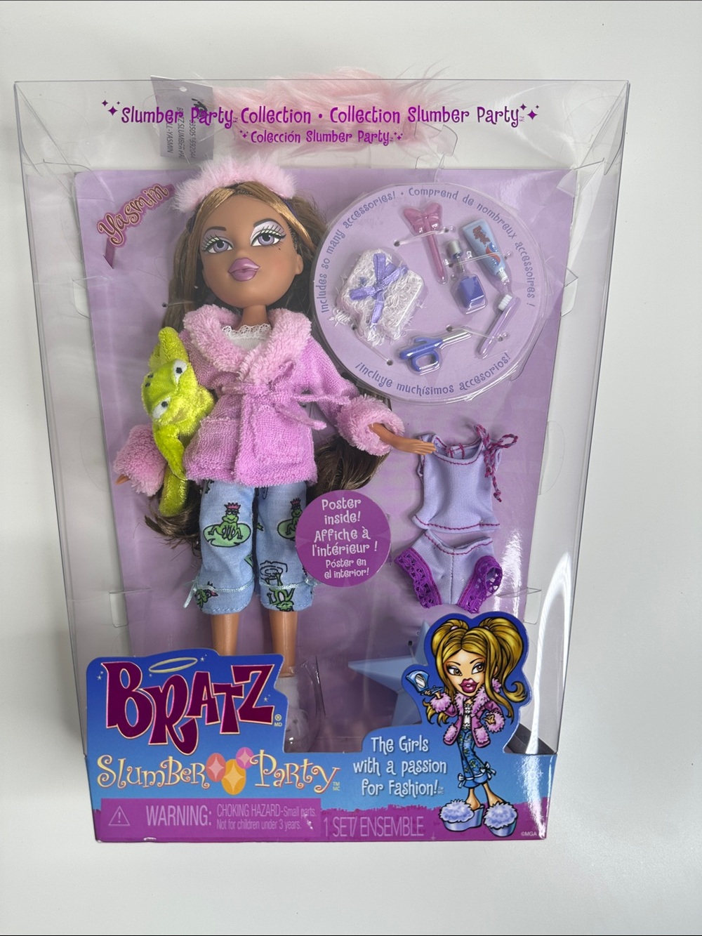 Bratz Doll – Pink Robe with Lavender Pajama Accents